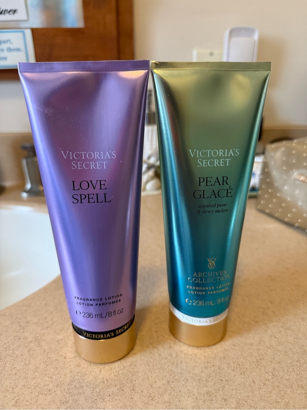 Victoria's Secret Love Spell & Pear Glacé Dual Fragrance Lotions